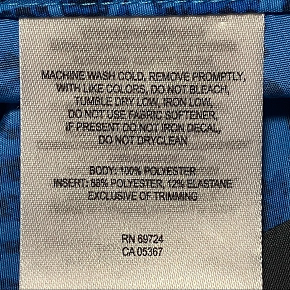 Columbia PFG Omni Shield Fishing Board Shorts Blue Printed Fish Design - Picture 8 of 9